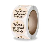 500PCS Thank You Stickers Labels Light Pink Paper Sticky Sticker Decoration Scrapbook Sealing Stationery Supplies