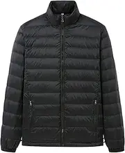 [Generic] Men's Repellent Windproof Down Jacket Male Packable Lightweight Puffer Jacket Windproof Puffer Coat for Men