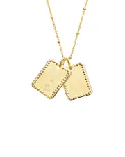 Sterling Forever 14K Plated Scorpio Zodiac Tag Necklace