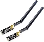 2pcs NRF24L01+PA+LNA Wireless Transceiver RF Transceiver Module with SMA Antenna 2.4G 1100m Compatible Arduino