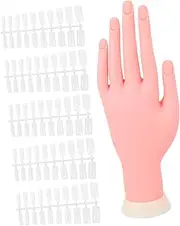 Healvian Flexible Manicure Hand Model Fake Hand Nail Art Training Tool Material for Daily Use