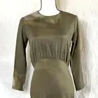 Cynthia Rowley Silk Ombré Trophy Dress Olive Sppark Women's Sz 4 Vintage 40s NWT