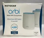 Netgear Orbi RBK23 100-NAS Whole Home 3-Band WiFi System RBS20 RBR20 2.2Gbps NEW