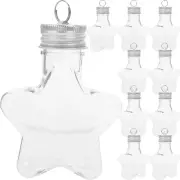 10Pcs Empty Refillable Drift Wishing Glass Small Bottle Set with Cork Heart-Shap