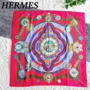 HERMES Scarf Carre 90 Time spent in the flowers 100 silk