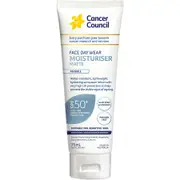 Cancer Council Face Day Wear Matte Moisturiser SPF50+ 75ml (4 hours water resistance)