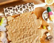 Spring Summer Ice Cream Rolling Pin Embossed, Cookies, Cookie, Roller, Laser
