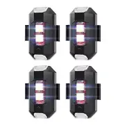 4-Pack LED Strobe Drone Lights 7 Colors Mini USB Rechargeable Lighting Cars Bike