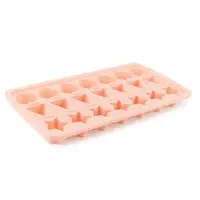 在飛比找PChome24h購物優惠-《Stylelife》星星愛心三角造型製冰盒-杏粉