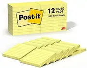 Post-it Notes 76x76mm Canary Yellow Lined 630SS