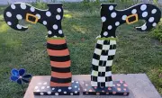 MacKenzie childs good witch legs, new