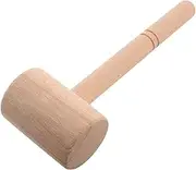 COOPHYA Solid Wood Craft Hammer Precision Leather Carving Tool DIY Leatherworking Mallet Comfort Grip for Beginners Pros