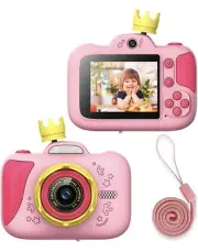 Kids Pink Camera for Girls Selfie 20MP Camera Gift 1080P HD Digital Video NIB