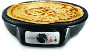 NutriChef Electric Griddle & Crepe Maker | Nonstick 12 Inch Hot Plate Cooktop |