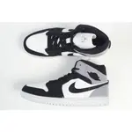 胖達）WMNS NIKE AIR JORDAN 1 MID SE 中筒 帆布 DV0427-100 黑白灰 男女