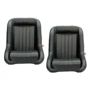 Classic Low Back PU Pleather Bucket Seats Fixed Back Black for Pontiac Firebird