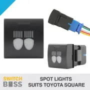 SPOT LIGHTS (Symbol) Blue LED Push Switch Suit Toyota Square Landcruiser Prado