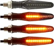 Indicators Flowing Turn Signal E11 Mark Motorcycle LED Turn Signals Light 335SMD Motorcycle Flasher Light Built Relay Turn Signal Indicator (Size : Multi-Colored)