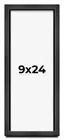 9x24 Shadow Box Frame Grey Charcoal Black | 0.875 Inches Deep | Solid Wood Shado