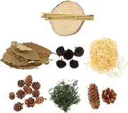 CAXUSD 1 Set Natural Pine DIY Crafts with Branches and Leaves for Festive Decorations Photography Props and Holiday Ornaments Pine Cones for Xmas