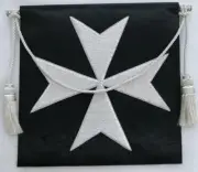 Saint John Flag Banner Maltese Cross Royal Order Medieval Crusade Knight Levant