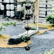 Ain Chain Rain Gutter Chains Rainwater Diverter, Length Customizable Rain Chain(240cm (8ft))