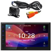 JVC 1-DIN Bluetooth Digital Media MP3/USB Receiver, License Plate Back Up Camera