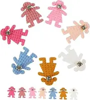 GAXIRE 50pcs Rhinestone Bear Appliques for DIY Crafts Mixed Color Embellishments for and Brooches Flatback Buttons for Clothes and Crafting Projects