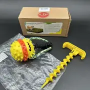 Tug it Outdoor Dog toy Tug of war / tug rope new in box Yellow