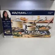 Rachael Ray 11- Piece Nonstick Cookware Set (Almond)