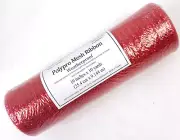 Hobby Lobby Polypro Mesh Ribbon Weatherproof 10" x 30 ft Red Metallic New