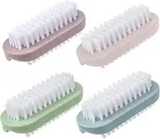 Nail Brush for Cleaning Fingernails, Two Sided Hand Nail Scrubber Brush Soft Stiff Finger Nail Brush to Clean Under Nails Acrylic Nail Remover Nail Cleaning Brush for Men Women Kids,4 PCS
