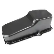 Aeroflow Replacement Oil Pan - Small Block Chevy 1 pc seal-Black Finish, AF82-9414BLK