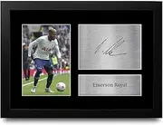 HWC Trading FR A4 Emerson Royal Tottenham Hotspurs Gifts Printed Signed Autograph Picture for Football Fans and Supporters - A4 Framed