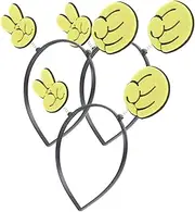 [Generic] 3pcs Funny Hair Accessories Funny Headpiece Bandanas for Women Bee Glasses Headband Bee Party Decorations Party Headdress Halloween Party Headbands Hair Net Yellow Non-woven Fabric