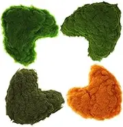 DOITOOL 4 Pack Artificial Moss Green Plants Nylon Grass Landscaping Wall Decor Garden Decor Realistic Landscape for DIY