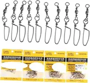 Gatuida 80pcs Fishing Swivel Pin Connector Kit Lure Attachment Freshwater Fishing Line Twist