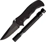 Lansky Tactical Pack | Folding Pocket Knife & Sharpener Combo LS09782