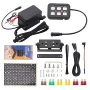 6 Gang Switch Panel Circuit Control Relay System Box w/ RGB For Boat UTV Caravan