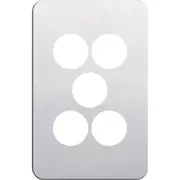 Hager WBSCV5-AL 5 Gang SILHOUETTE Internal Switch Cover Plate Aluminium