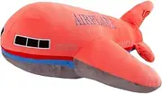 zhidiloveyou 15.7" Airplane Plush Red Stuffed Plane Toy Aircraft Hug Pillow Gifts for Kids