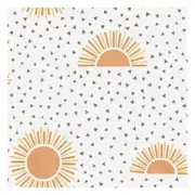 Sunbeam White Orange Wallpaper 53cm x 10.05m