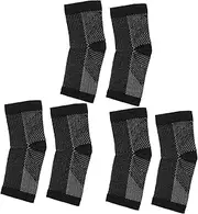 [HAMPPLIES] 3Pairs Unisex Breathable Compression Socks for Plantar Relief Lightweight Sports Socks for Running Hiking and Fitness Ergonomic Design for Comfort and Stability