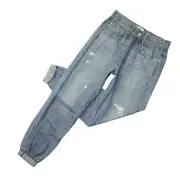 NWT rag & bone Miramar Jogger in Glass Hill Photo Print Faux Jean Sweatpants XXS