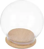 Luxshiny Elegant Display Case for DIY Snow Globe Plant Terrarium and Fairy Light Decor Versatile Cloche Cover for Preserved Flowers and Collectibles