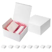 Gift Boxes with Lids 10x10x5 Inches 10 Pack Bridesmaid Proposal White Cardboa...