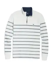 Vineyard Vines Breton Striped Quarter Zip Sweater