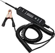 Automotive Circuit Tester Digital LED Voltage Detector for Car Truck Motorcycle Maintenance (Black)