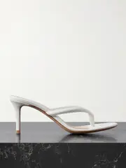 [Gianvito Rossi] Gianvito Rossi - Calypso 70 Leather Sandals - White - IT42 IT 42 White
