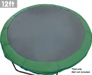 Green 12ft Replacement Reinforced Outdoor Round Trampoline Spring Pad Cover